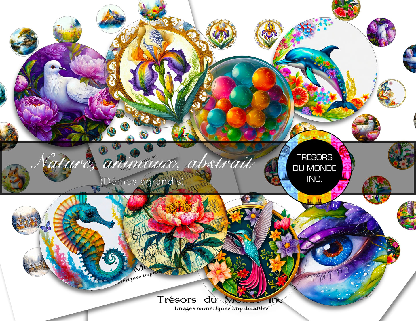 Sceaux numériques, nature, animaux, abstrait - Usage perso