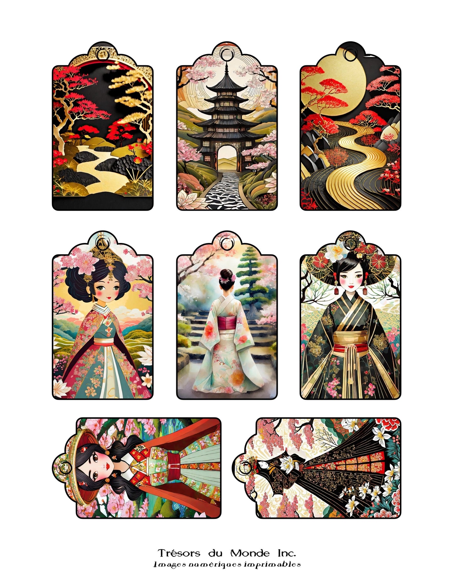 Étiquettes cadeaux - Nature, animaux, abstrait - Usage perso