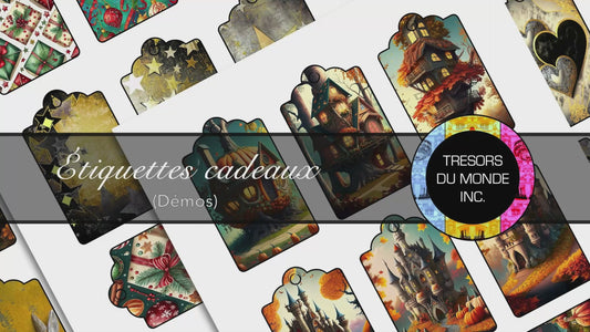 Étiquettes cadeaux - Temps des fêtes - Usage perso