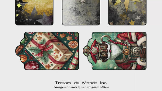 Ensemble - Étiquettes et sceaux de Noël - Usage perso